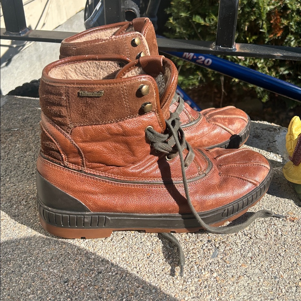 Aldo Men's Warm Brown Leather & Suede Boots
